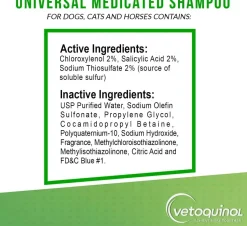 Vetoquinol Universal Medicated Shampoo for Dogs & Cats