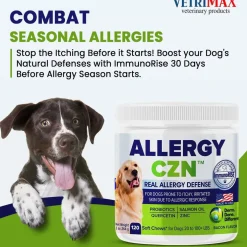 VETRIMAX Allergy CZN Bacon Flavored Supplement for Dogs, 120 count