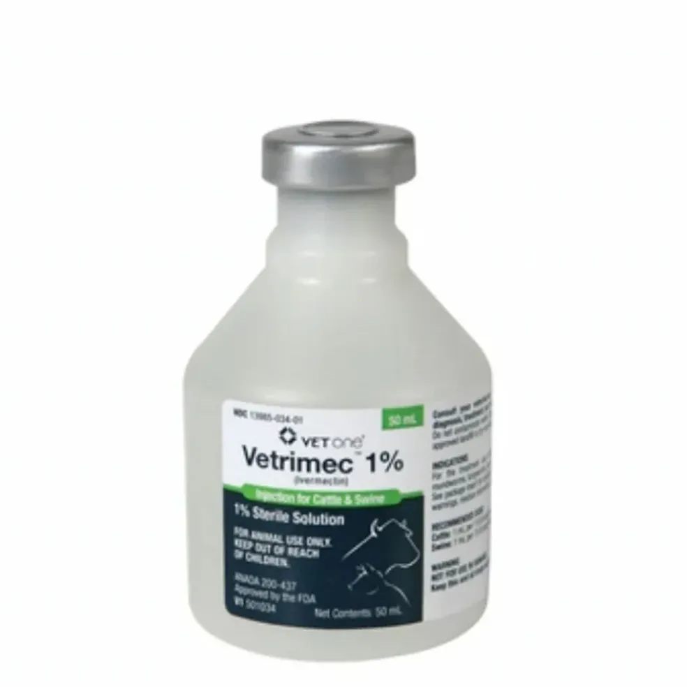 Vetrimec (Ivermectin) 1% Sterile Solution Injection for Cattle and Swine