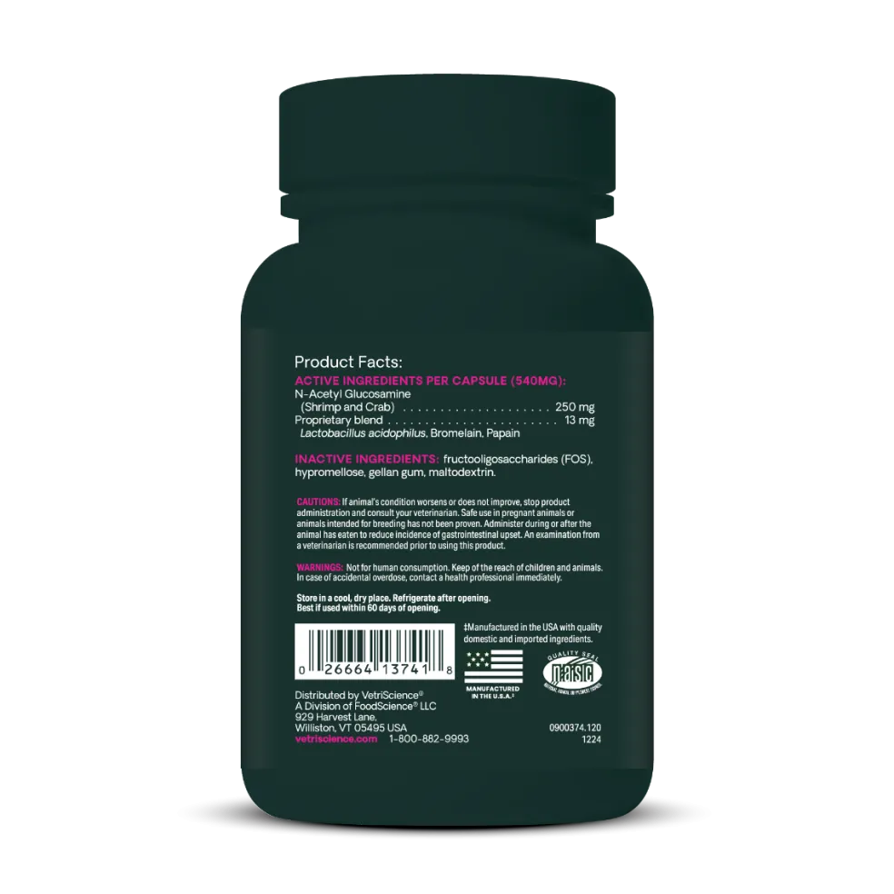 VetriScience Acetylator Digestive Supplement for Cats & Dogs (120 caps)