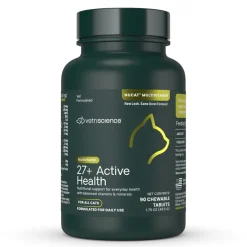 VetriScience 27+ Active Health NuCat Multivitamin Tablets for Cats (90 Chewable Tablets)