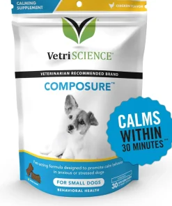 VetriScience Composure Chicken Liver Flavored Chews for Small Dogs (30ct)
