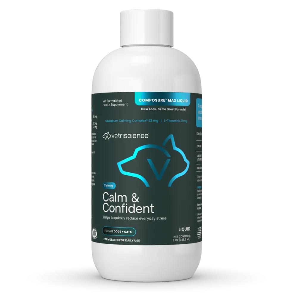 VetriScience Composure Liquid Calming Supplement for Cats & Dogs (8 oz)