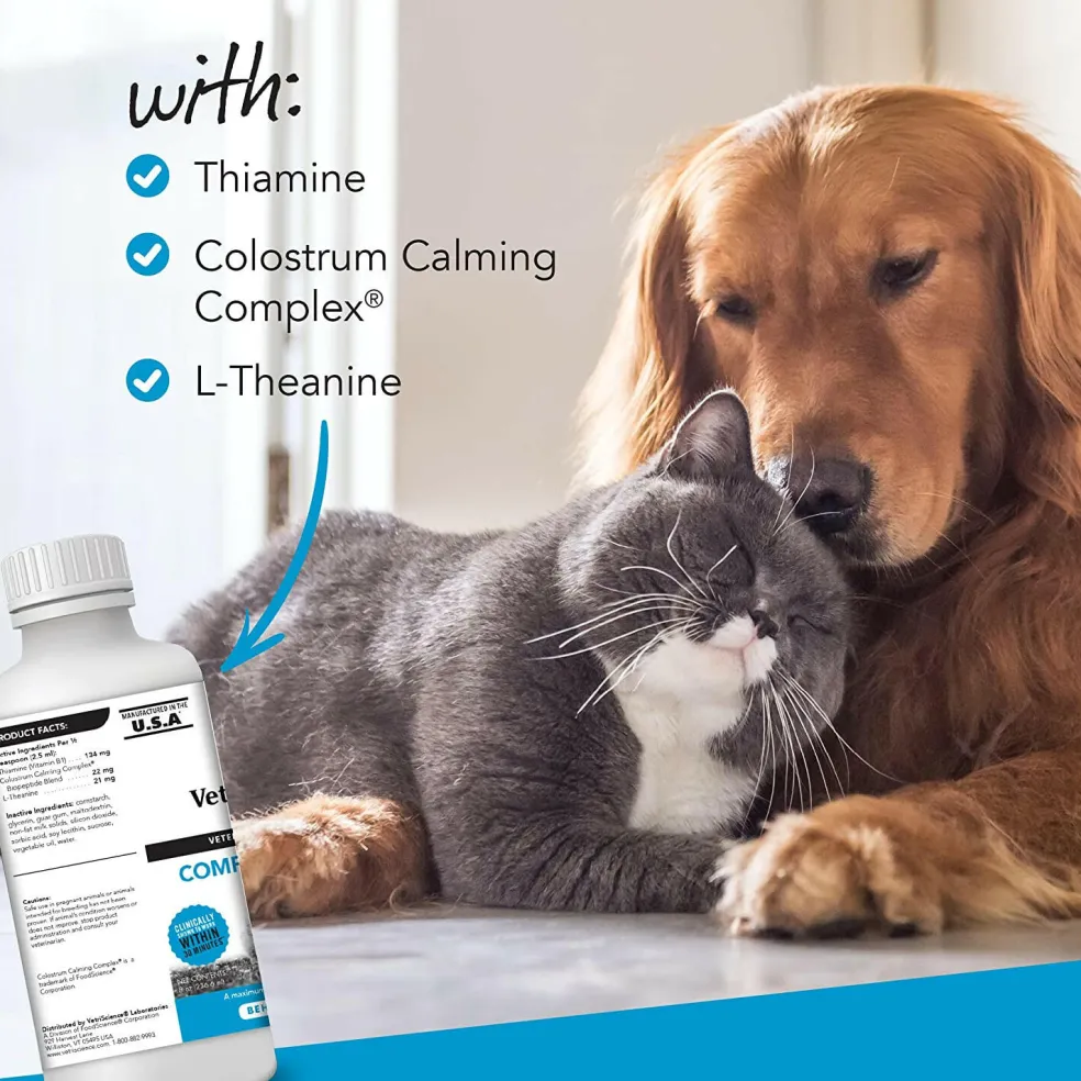 VetriScience Composure Liquid Calming Supplement for Cats & Dogs (8 oz)