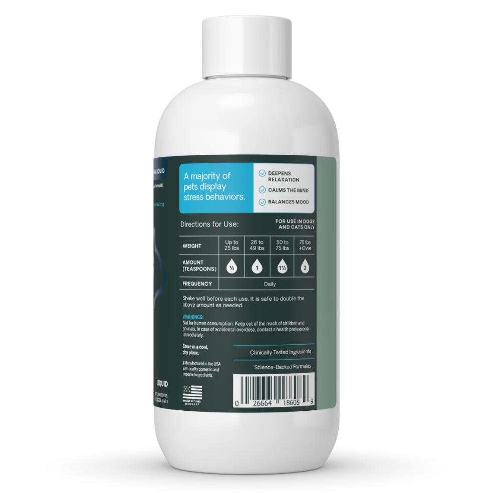 VetriScience Composure Liquid Calming Supplement for Cats & Dogs (8 oz)