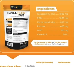 VetriScience Extra Strength Healthy Hip & Joint GlycoFlex Plus for Small Dogs, Duck Flavor (60 Chews)