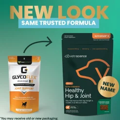 VetriScience GlycoFlex 3 Extra Strength Healthy Hip & Joint Chews for Dogs, Chicken Flavor (120 Soft Chews)