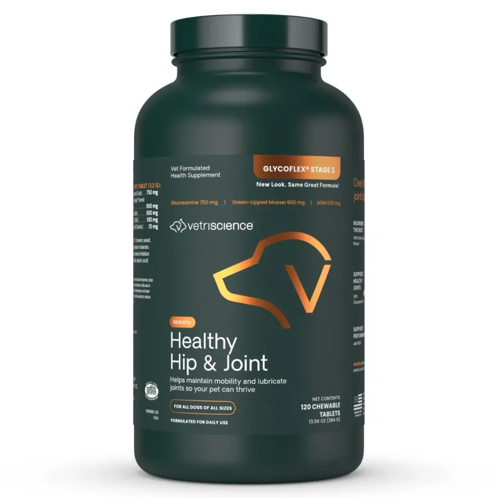 VetriScience GlycoFlex 2 Joint Supplement for Dogs (120 chewable tablets)