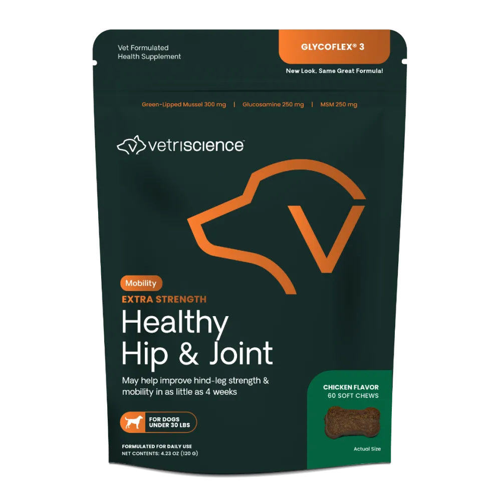 VetriScience GlycoFlex 3 Joint Supplement for Small Dogs (60 soft chews)