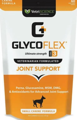 VetriScience GlycoFlex 3 Joint Supplement for Small Dogs (60 soft chews)