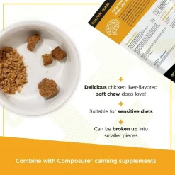 VetriScience Golden Years Calm & Confident Behavior Chew Supplement for Senior Dogs (60 chews)