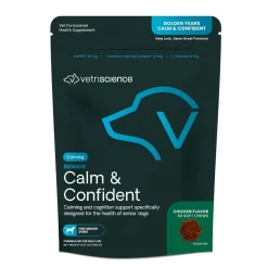 VetriScience Golden Years Calm & Confident Behavior Chew Supplement for Senior Dogs (60 chews)
