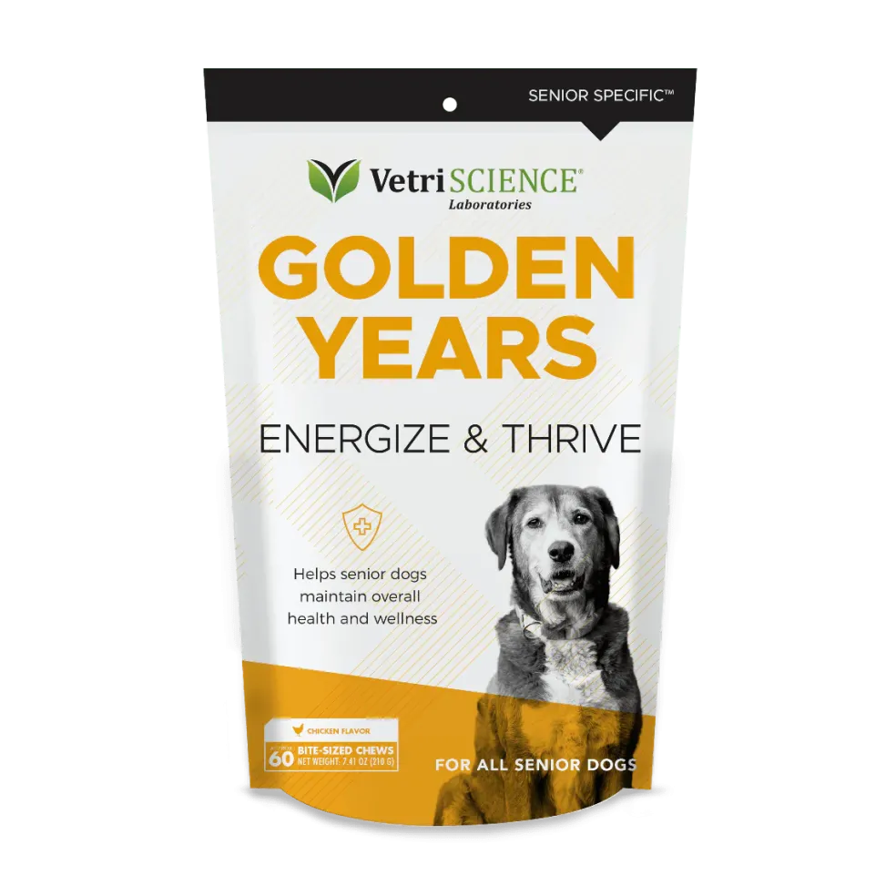 VetriScience Golden Years Energize and Thrive Multivitamin for Senior Dogs (60 soft chews)