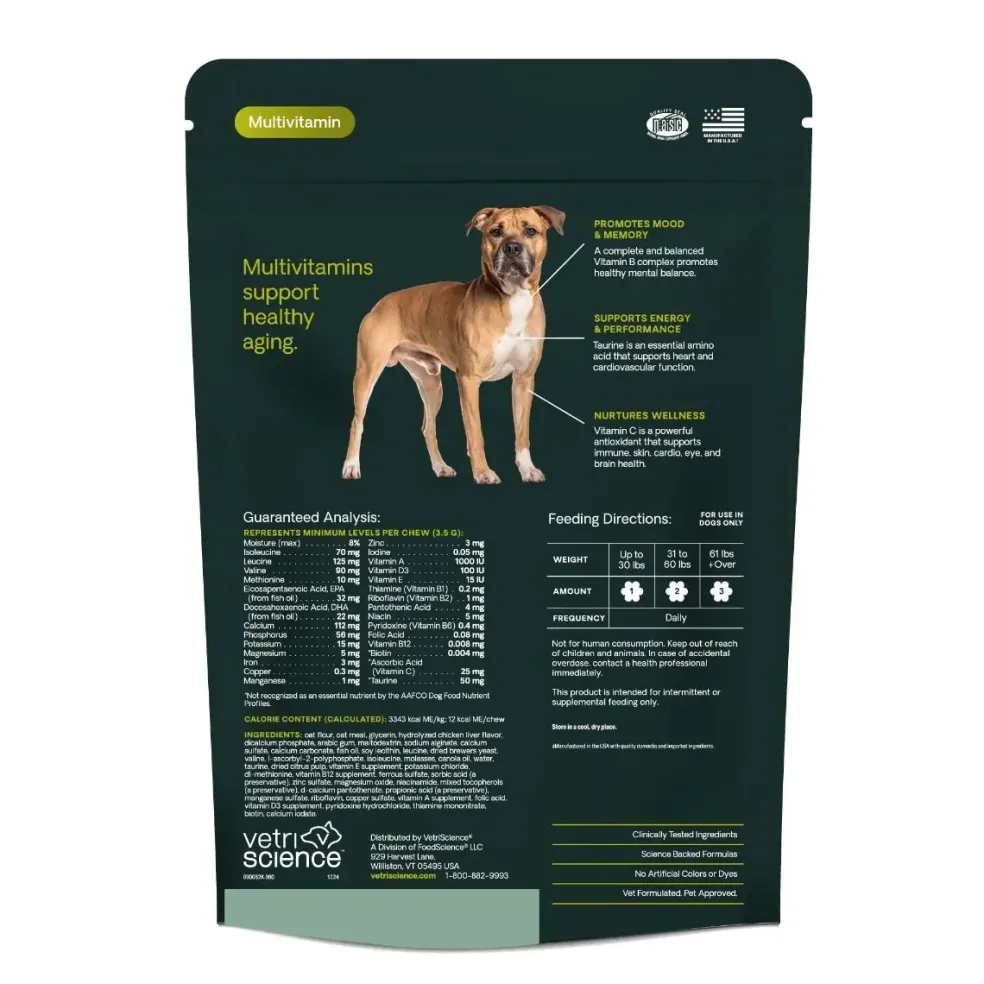 VetriScience Golden Years Energize and Thrive Multivitamin for Senior Dogs (60 soft chews)