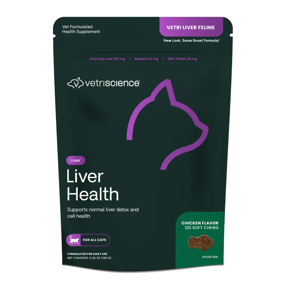 VetriScience Liver Health Support Supplement for Cats (120 Soft Chews)