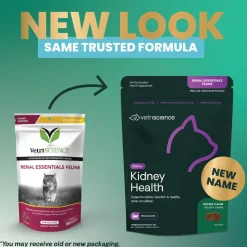 VetriScience Renal Essentials Kidney Supplement for Cats (120 Bite-Sized Chews)