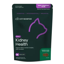 VetriScience Renal Essentials Kidney Supplement for Cats (120 Bite-Sized Chews)