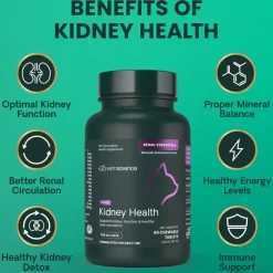 VetriScience Renal Essentials Kidney Supplement for Cats (60 chewable tablets)