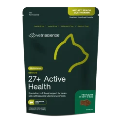 VetriScience Seninior 27+ Active Health NuCat Senior Multivitamin for Cats (30 soft chews)