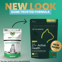 VetriScience Seninior 27+ Active Health NuCat Senior Multivitamin for Cats (30 soft chews)