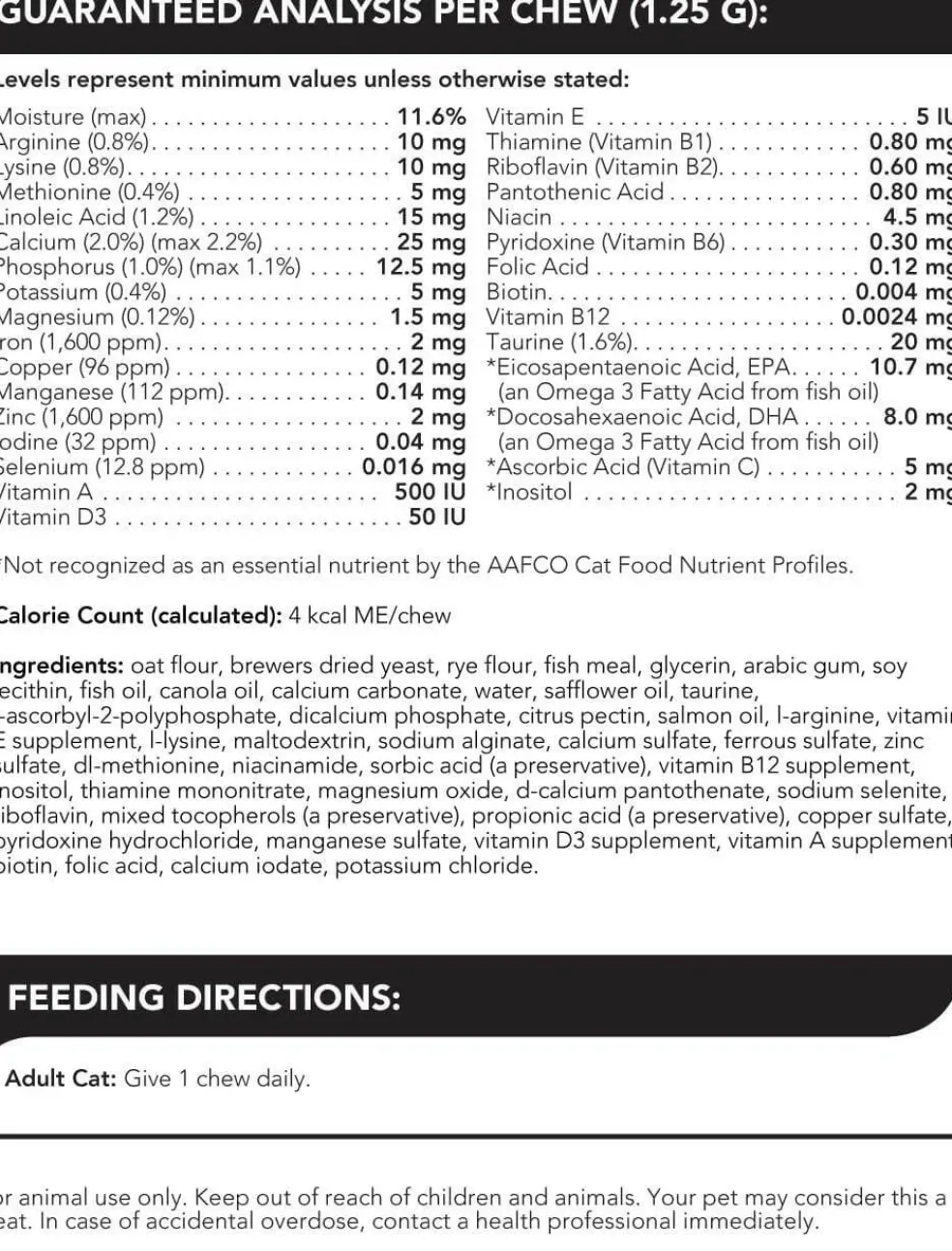 VetriScience Seninior 27+ Active Health NuCat Senior Multivitamin for Cats (30 soft chews)
