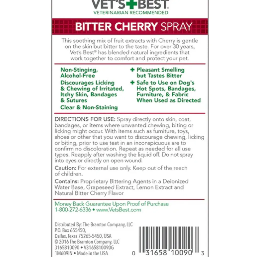 Vet's Best Best Bitter Cherry Spray (7.5 oz)