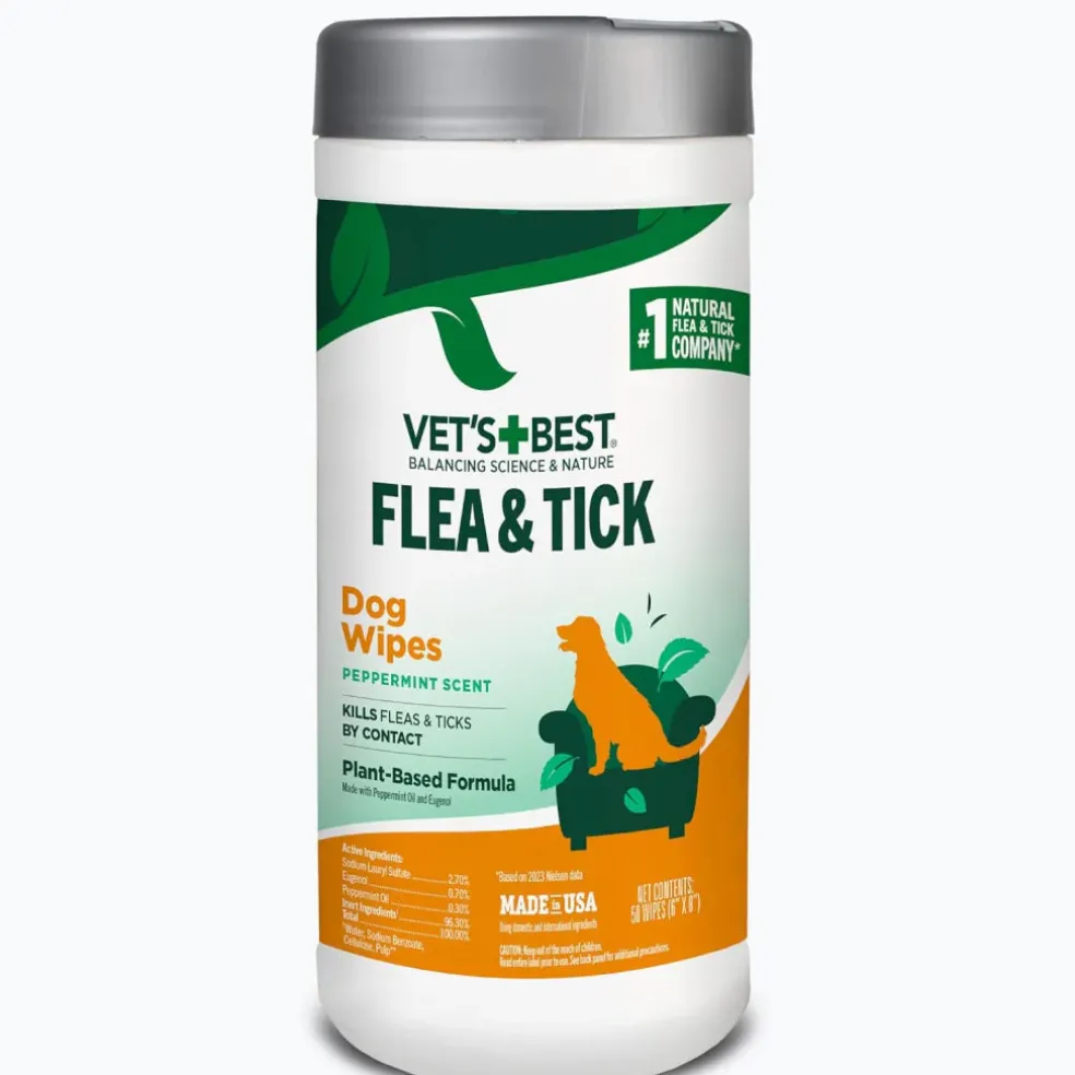 Vet's Best Flea and Tick Wipes for Dogs (50 ct)