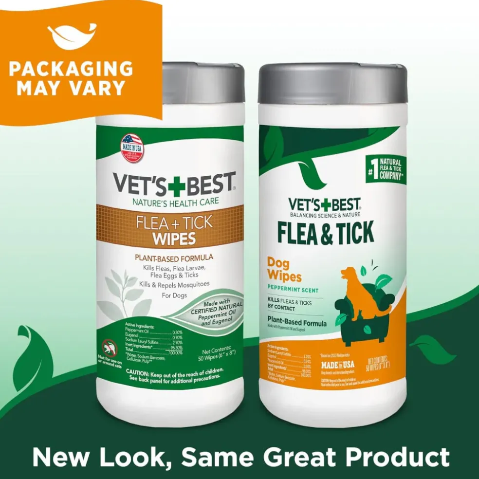 Vet's Best Flea and Tick Wipes for Dogs (50 ct)
