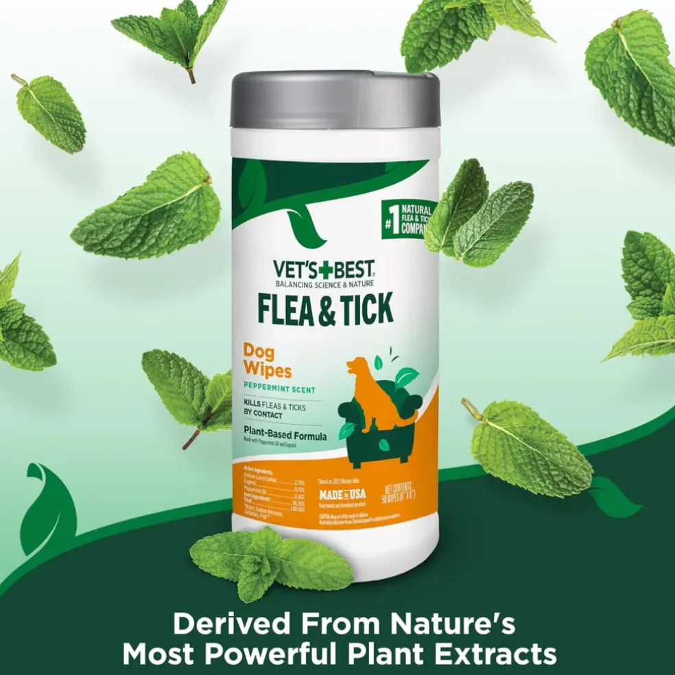 Vet's Best Flea and Tick Wipes for Dogs (50 ct)