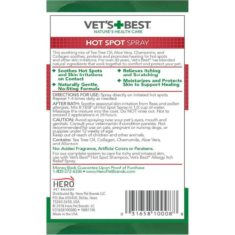 Vet's Best Hot Spot Itch Relief Spray For Dogs