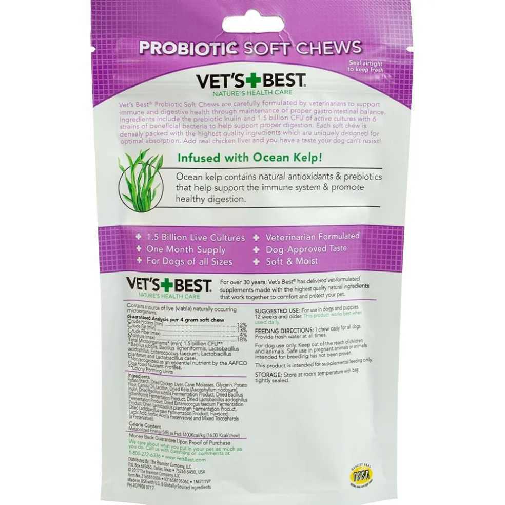 Vet's Best Probiotic Supplement For Dogs (30 Soft Chews)