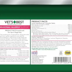 Vet's Best Seasonal Allergy Support Chewable Tablets For Dogs (60 Tablets)