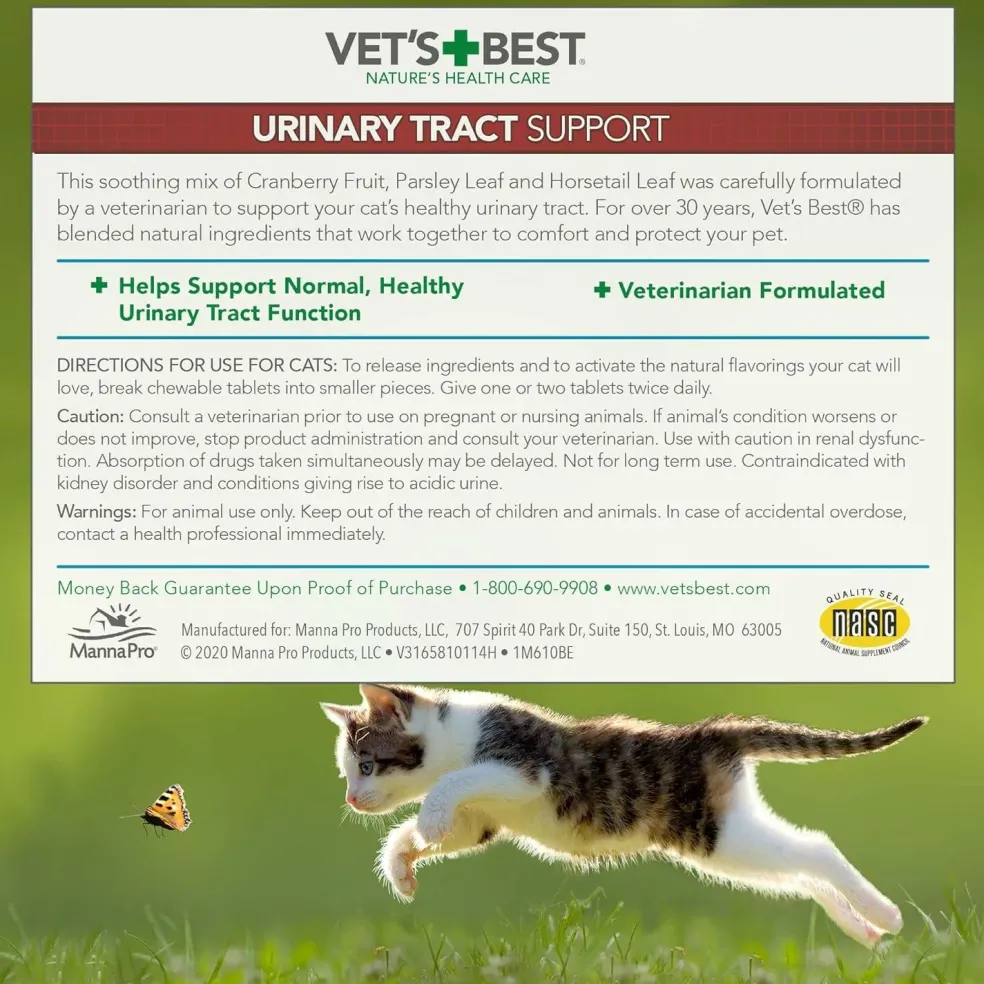 Vet's Best Urinary Tract Support For Cats (60 tablets)