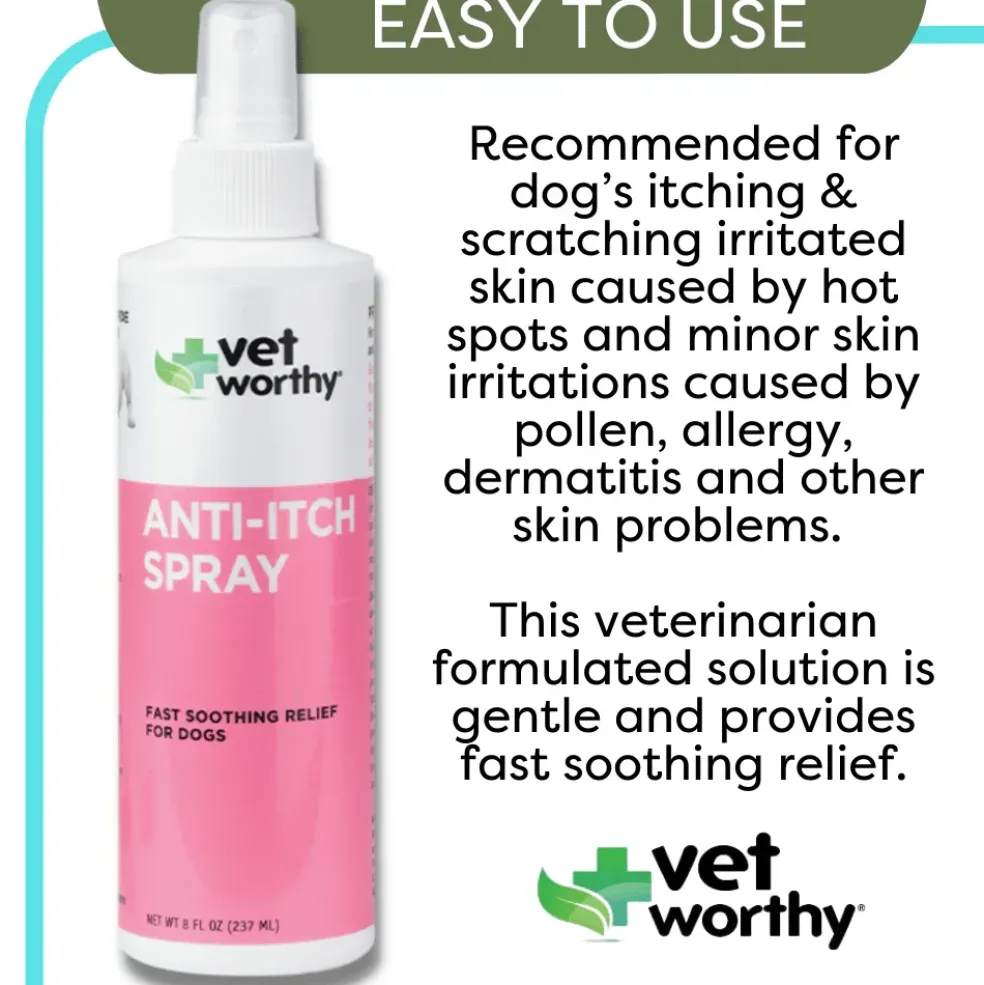 Vet Worthy Anti-Itch Spray for Dogs 8 oz