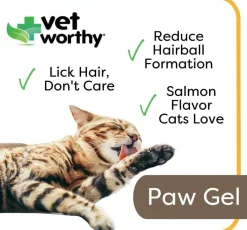 Vet Worthy Hairball Paw Gel for Cats, 5-oz