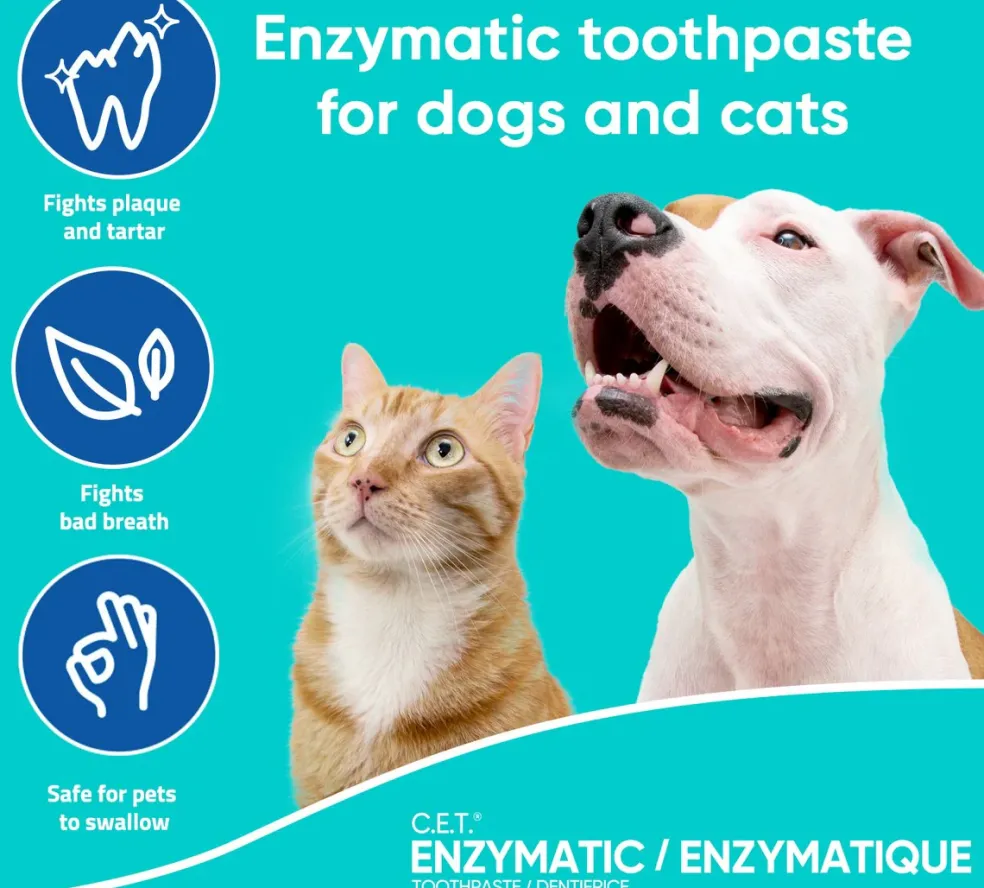 Virbac C.E.T. Enzymatic Toothpaste for Dogs & Cats, 2.5 oz