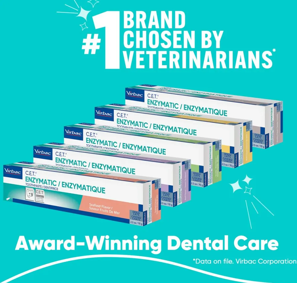 Virbac C.E.T. Enzymatic Toothpaste for Dogs & Cats, 2.5 oz