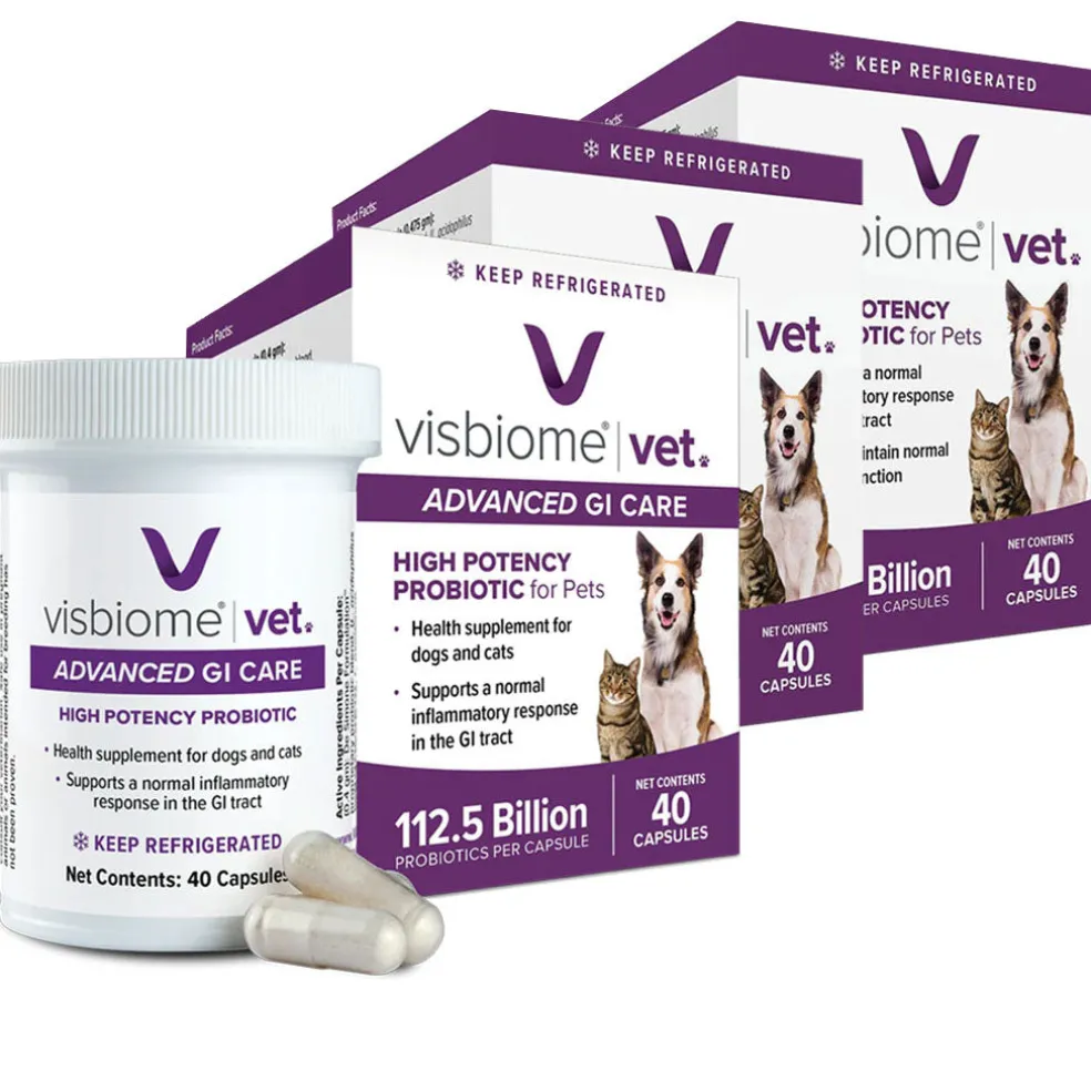 Visbiome Vet High Potency Probiotic Capsules for Pets, 40-count