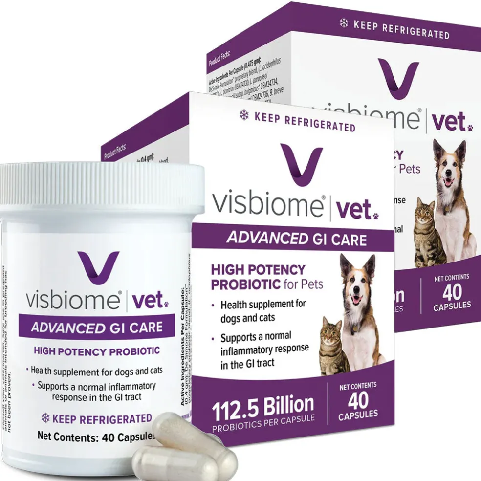 Visbiome Vet High Potency Probiotic Capsules for Pets, 40-count