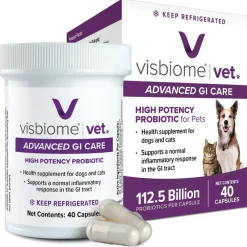 Visbiome Vet High Potency Probiotic Capsules for Pets, 40-count