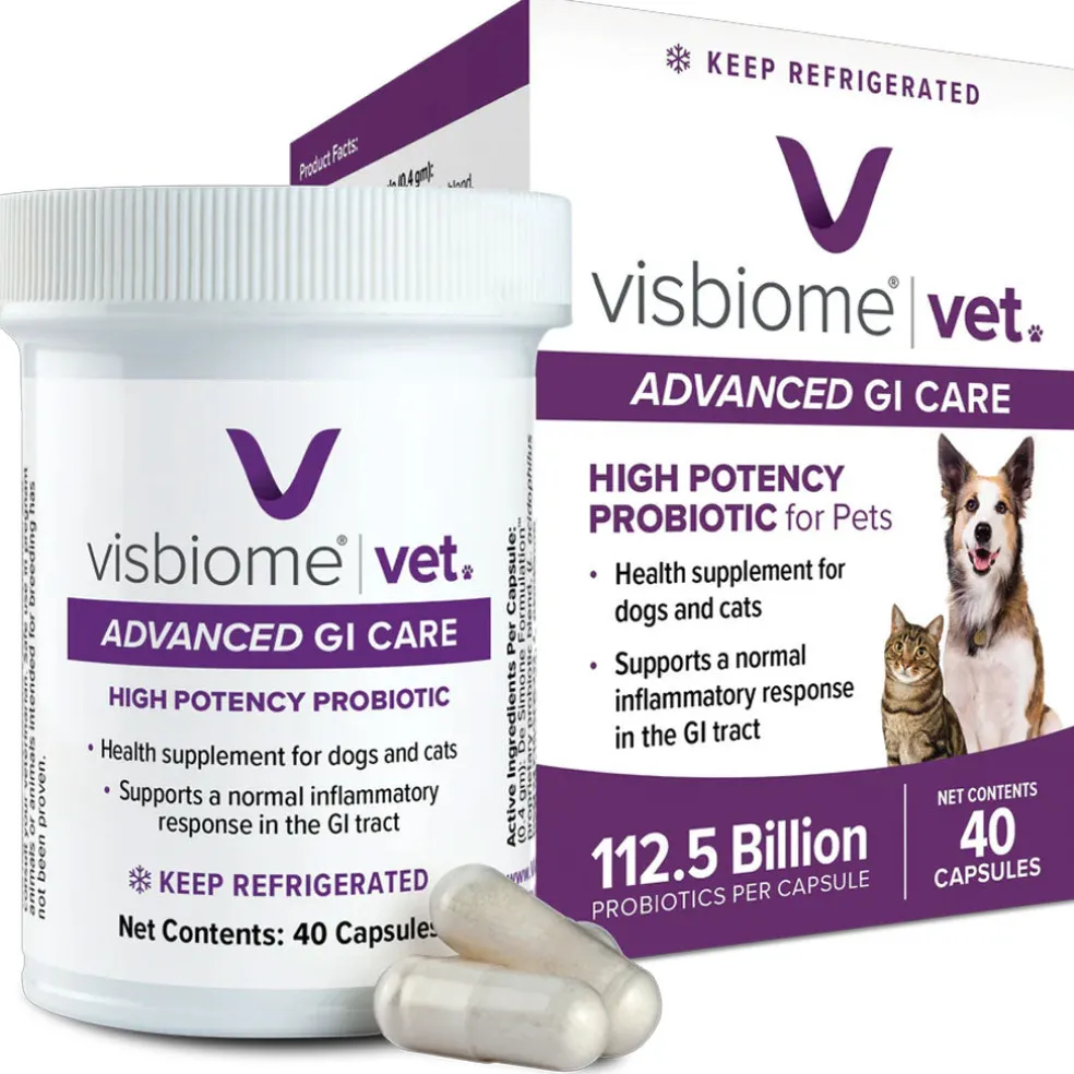 Visbiome Vet High Potency Probiotic Capsules for Pets, 40-count