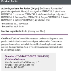 Visbiome Vet High Potency Probiotic Packets for Dogs & Cats, 30-count