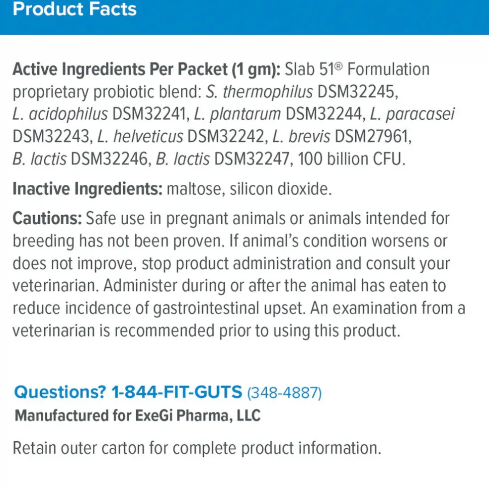 Visbiome Vet High Potency Probiotic Packets Constipation Care for Cats, 30-count