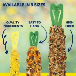 Vitakraft Curnch Sitcks Apricot & Peach Flavor Treats for Cockatiels, 2 Sitcks