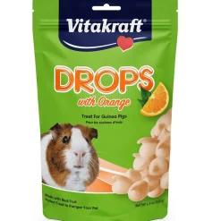 Vitakraft Drops with Orange Treats for Guinea Pigs, 5.3-oz