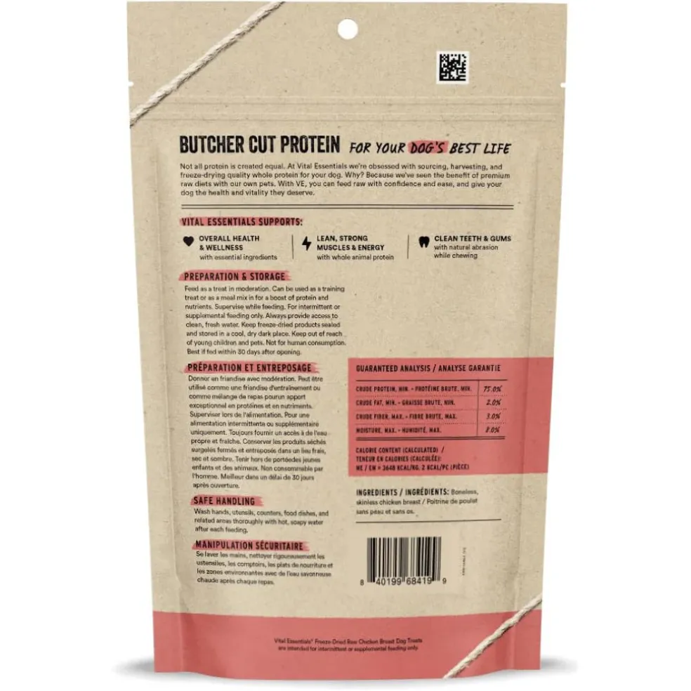 Vital Essentials Freeze-Dried Raw Chicken Breast Treats For Dogs