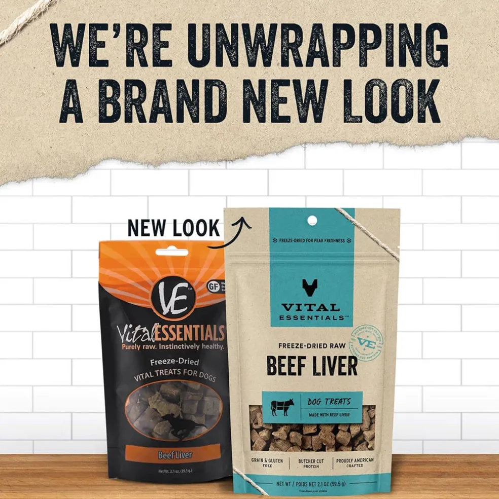 Vital Essentials Freeze-Dried Raw Beef Liver Treats For Dogs