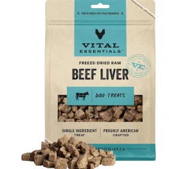 Vital Essentials Freeze-Dried Raw Beef Liver Treats For Dogs