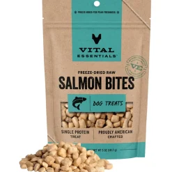 Vital Essentials Freeze-Dried Raw Salmon Bites Treats for Dogs, 5-oz