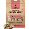 Vital Essentials Freeze-Dried Raw Chicken Necks Dog Treats, 9-oz